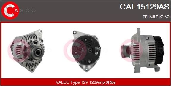 CASCO Generator CAL15129AS CAL15129AS Generator CASCO VOLVO V40 Kombi