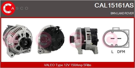 CASCO Generator CAL15161AS BMW dynamo CASCO CAL15161AS