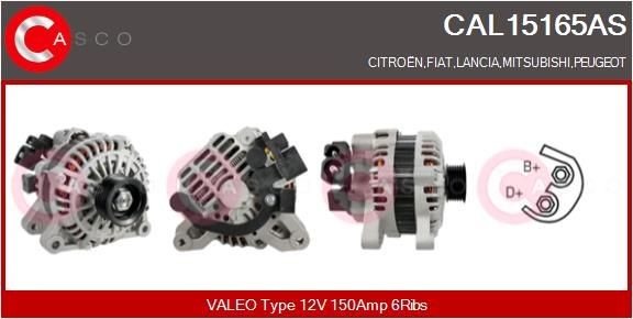 Alternatore CASCO CAL15165AS CASCO CAL15165AS costo Alternatore Citroen C5 2001