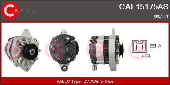CASCO Dynamo / Alternator CAL15175AS CASCO CAL15175AS Dynamo / Alternator