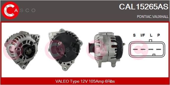 CASCO Lichtmaschine CAL15265AS CASCO CAL15265AS Kosten PONTIAC Generator Original
