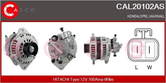 Dynamo / Alternator CASCO CAL20102AS CASCO CAL20102AS: Dynamo Honda CIVIC 2002