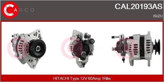 Alternateur CASCO CAL20193AS CASCO CAL20193AS: Dynamo Isuzu D-MAX 2024