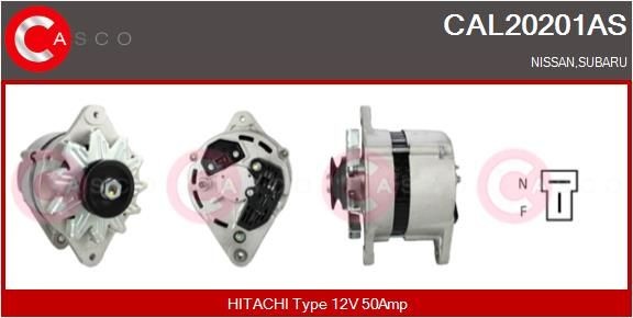 CASCO Alternador CAL20201AS CASCO CAL20201AS Sistema eléctrico NISSAN Datsun 120Y Coupé (KB210) 1964