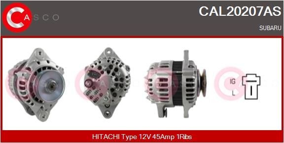 CASCO Generaator CAL20207AS CASCO CAL20207AS Generaator Subaru E10 originaal hind