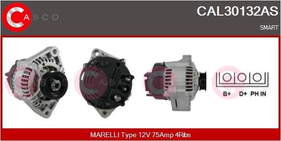 CASCO Lichtmaschine CAL30132AS CASCO CAL30132AS Lichtmaschine SMART Fortwo I Cabrio (450) 0.8 D 45 PS 2005