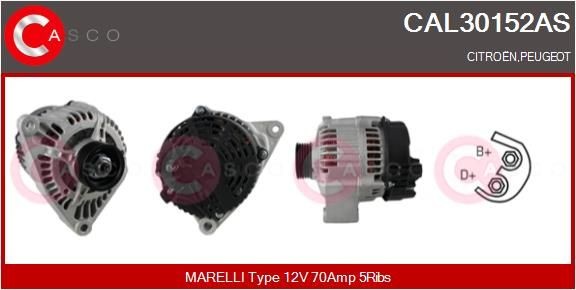 CASCO Alternatore CAL30152AS CAL30152AS Alternatore PEUGEOT EXPERT CASCO costo