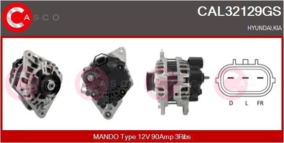 CASCO Generator CAL32129GS CAL32129GS CASCO Startgenerator Kia