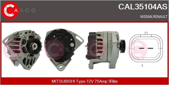 CASCO Alternatore CAL35104AS CAL35104AS costo Alternatore NISSAN LAUREL CASCO