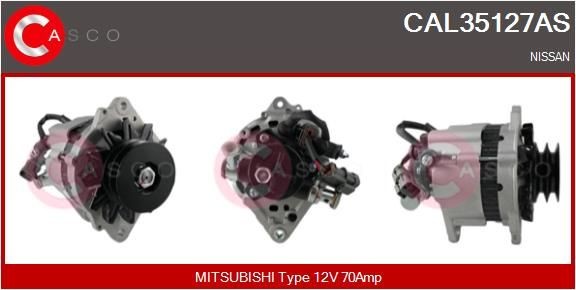 CASCO Alternador CAL35127AS CASCO CAL35127AS Alternador NISSAN Patrol GR V Camião de plataforma / Chassis (Y61) 4.2 D 4x4 (TY61) 124 cv 2003