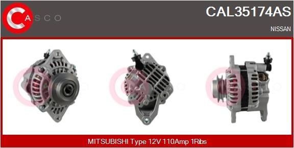 Alternátor CASCO CAL35174AS CASCO CAL35174AS: Alternátor Nissan PRIMERA 2017