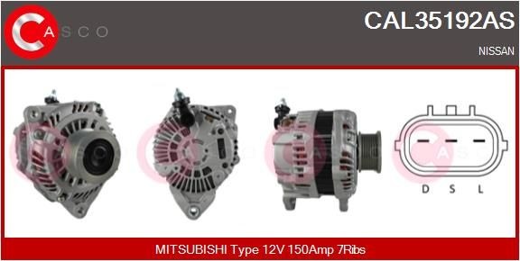 Dynamo CASCO CAL35192AS CASCO CAL35192AS: Dynamo Nissan PATHFINDER 2015