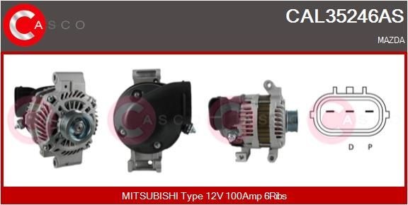 Alternatore CASCO CAL35246AS CASCO CAL35246AS Dinamo Mazda 6 2011