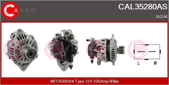 CASCO Ģenerators CAL35280AS Ģenerators CASCO WAGON R+ CAL35280AS lēti