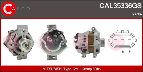 Alternatore CASCO CAL35336GS CASCO CAL35336GS Dinamo Mazda MPV 2008