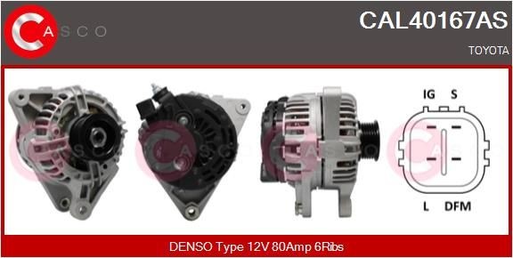 CASCO Alternateur CAL40167AS Toyota CARINA Dynamo CASCO CAL40167AS