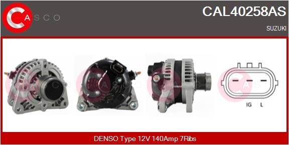 CASCO Ģenerators CAL40258AS CAL40258AS Ģenerators SUZUKI WAGON R+ CASCO