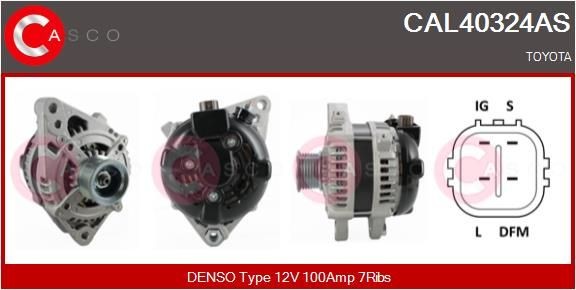Generator CASCO CAL40324AS CASCO CAL40324AS Växelströmsgenerator TOYOTA FJ 2019