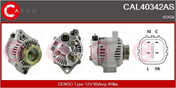 CASCO Dynamo / Alternator CAL40342AS CASCO CAL40342AS Wisselstroomdynamo Vezel II (RU) originele prijs