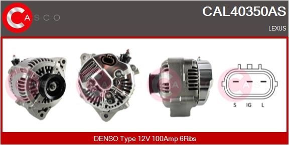 CASCO Dynamo / Alternator CAL40350AS CASCO Generator LEXUS CAL40350AS