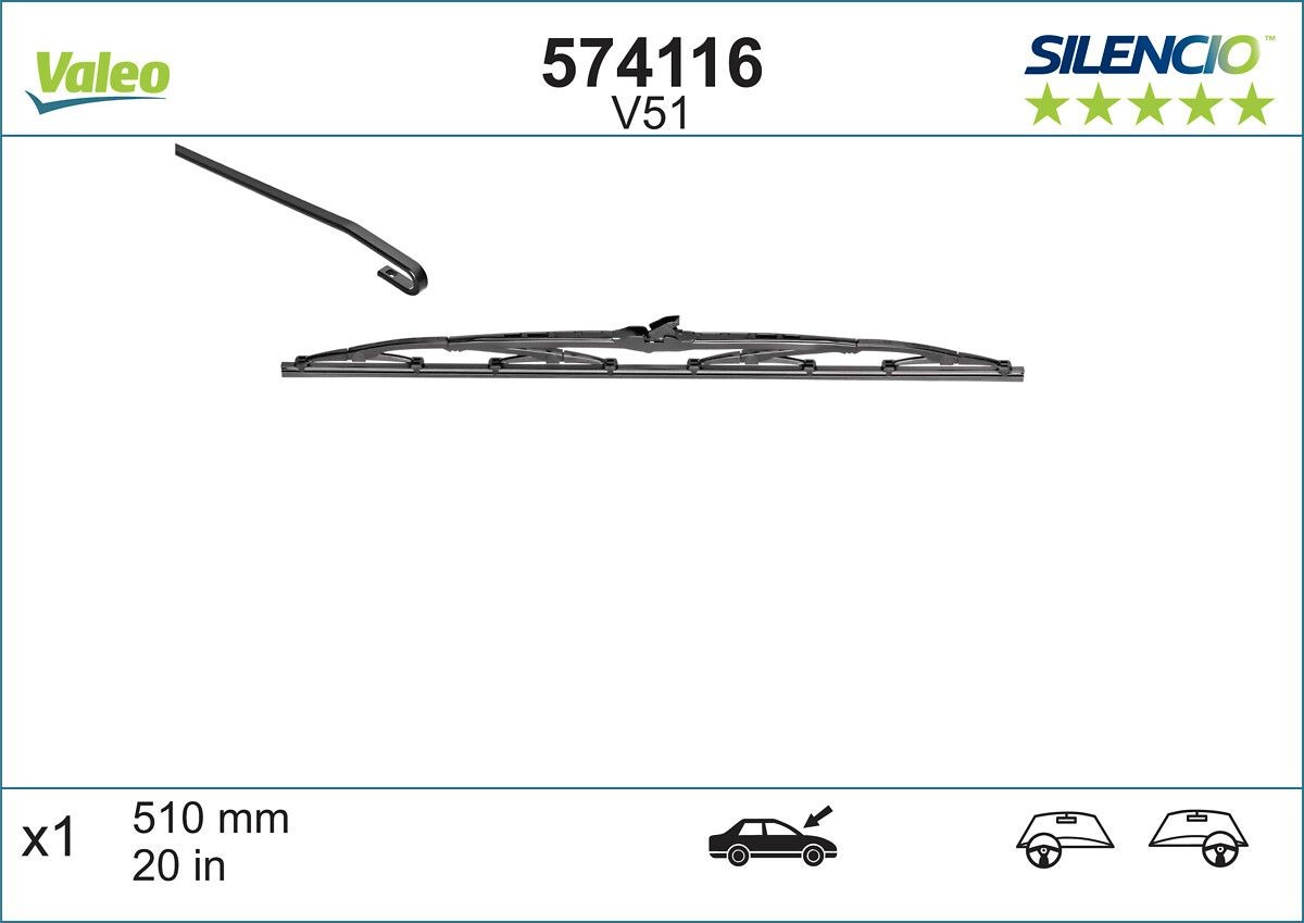 VALEO Stieracia lišta 574116 574116 VALEO Stierače Lada lacné