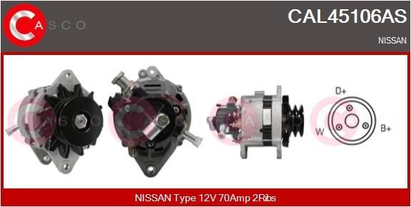 CASCO Laturi CAL45106AS CAL45106AS CASCO Laturi NISSAN PULSAR
