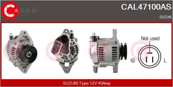 CASCO Ģenerators CAL47100AS Ģenerators CASCO WAGON R+ CAL47100AS lēti