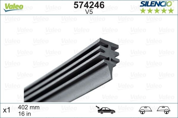 VALEO Wiper Blade Rubber 574246 VALEO 574246 genuine RENAULT 8 Saloon wiper blade rubber price