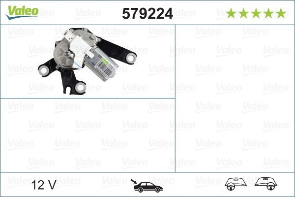 VALEO Viskermotor 579224 Vinduesvisker motor VALEO 5008 579224 billig