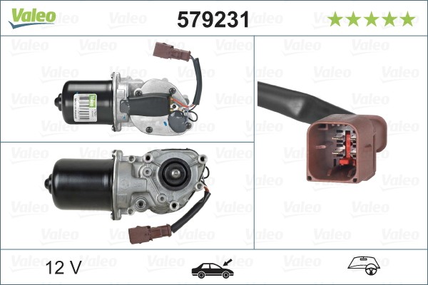 VALEO Viskermotor 579231 Bagrudevisker motor VALEO Peugeot 5008 ORIGINAL PART 579231