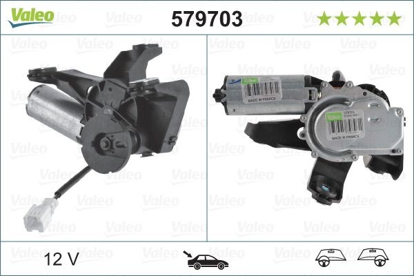 VALEO Pyyhkijän moottori 579703 579703 VALEO Tuulilasin pyyhkimen moottori BMW 7-sarja