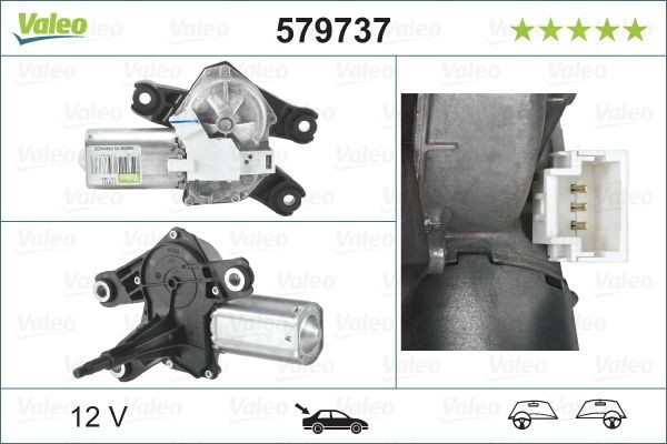 VALEO Wiper motor 579737 VALEO 579737 RENAULT Megane I Box Body / Hatchback (SA0/1_) wiper motor replacement