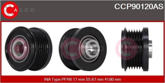 CASCO Riemenscheibe, Lichtmaschine CCP90120AS CASCO CCP90120AS Riemenscheibe, Lichtmaschine VOLVO 460 L (464) 1.8 90 PS 1994