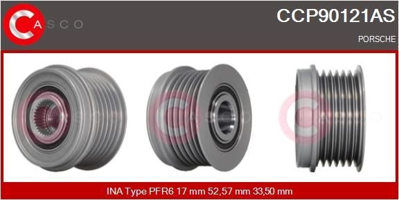 CASCO Riemenscheibe, Lichtmaschine CCP90121AS CASCO CCP90121AS Riemenscheibe, Lichtmaschine FIAT Doblo I Kombi (119, 223) 1.8 103 PS 2003