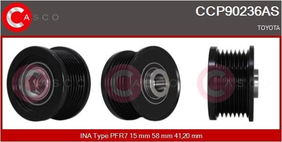 CASCO Riemenscheibe, Lichtmaschine CCP90236AS Riemenscheibe, Lichtmaschine CASCO CCP90236AS Toyota Hilux N30 Riemenscheiben / Zahnräder Kosten