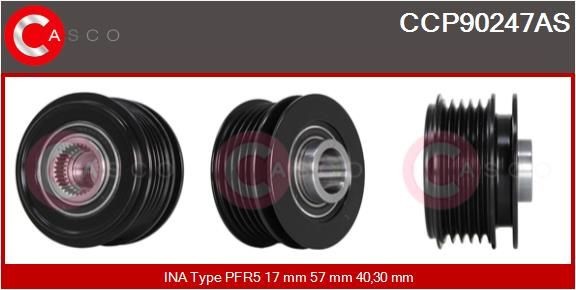 CASCO Piedziņas skriemelis, Ģenerators CCP90247AS CASCO CCP90247AS Ģeneratora brīvgaitas mehānisms Kia Cerato LD orģinālās cena