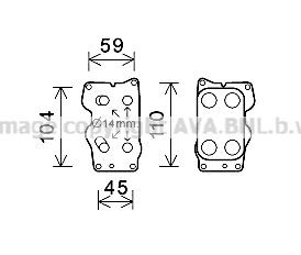 PRASCO Oliekøler, motorolie CN3307 Olieradiator PRASCO Fiat PUNTO CN3307