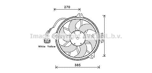 PRASCO Koelventilator CN7536 PRASCO CN7536 Motor ventilator Toyota YARIS goedkoop
