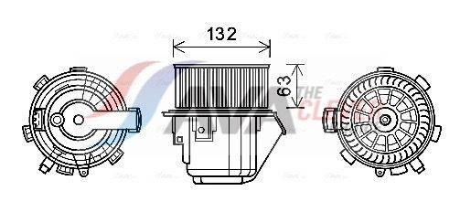 El-motor, kabineblæser AVA COOLING SYSTEMS CN8298 AVA COOLING SYSTEMS CN8298: Kabineblæser Peugeot 407 2024
