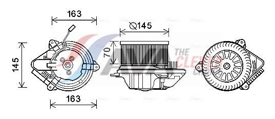 AVA COOLING SYSTEMS Elektromotor vnútorného ventilátora CN8515 AVA COOLING SYSTEMS CN8515 Vnútorný ventilátor Peugeot 405 15B cena