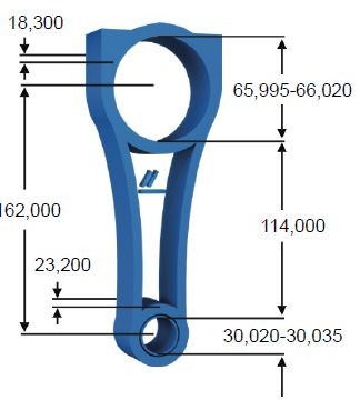 IPSA Connecting Rod CO003500 SKODA OCTAVIA IPSA connecting rod CO003500