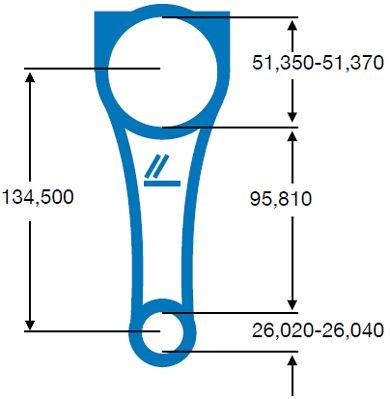 IPSA Plejlstang CO004400 IPSA CO004400 Chrysler PT Cruiser Cabriolet Plejlstang til en rimelig pris
