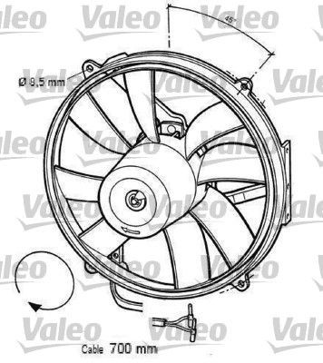 Koelventilator VALEO 696063 VALEO 696063: Koelvin Mercedes C-Klasse 1999