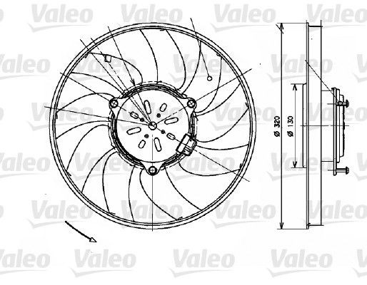 VALEO Ventilátor chladenia motora 696082 696082 Ventilátor chladiča VALEO NISSAN CUBE
