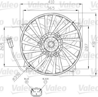 VALEO Køleventilator 696139 696139 Køleventilator LANCIA BETA VALEO