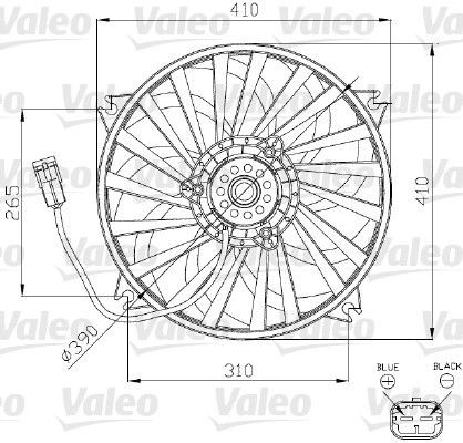 VALEO Kylfläkt 696140 696140 VALEO kylarfläkt CITROЁN C3