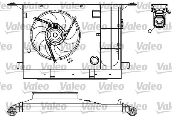 VALEO Kylfläkt 696211 696211 VALEO elfläkt CITROЁN C3