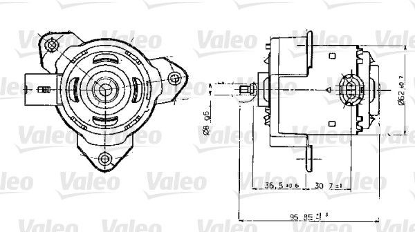 VALEO Moteur électrique, ventilateur pour radiateurs 698317 698317 VALEO Moteur électrique, ventilateur pour radiateurs Ford USA pas cher