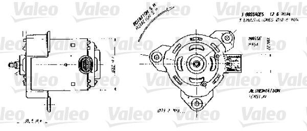 VALEO Kjølevite, radiator 698356 Elektromotor, radiator ventilator VALEO Toyota CARINA 698356