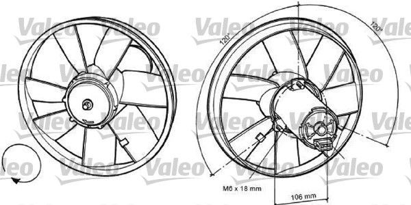 VALEO Radiatora ventilators 698367 698367 Radiatora ventilators VALEO VW PASSAT